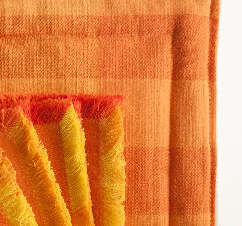 Orange yellow buffalo plaid placemat SET OF 4 with matching Etsy
