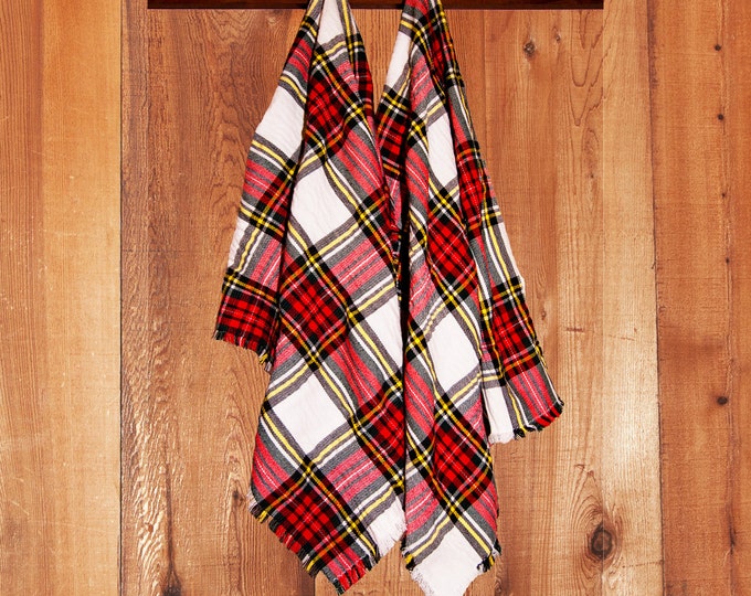 Tartan Plaid Kitchen Towels.fringed on All Sides.raveled Etsy