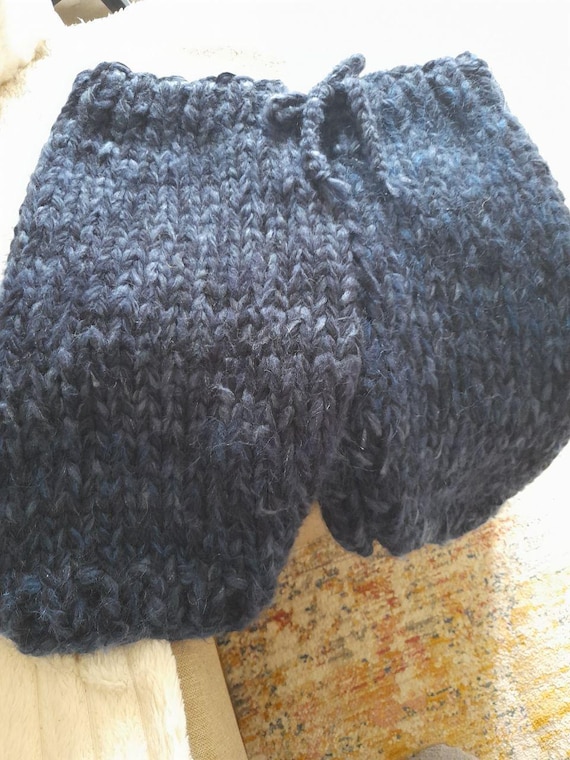 Shorts Pants Longhair Mohair Wool Mix Fluffy Chunky Wool Brief