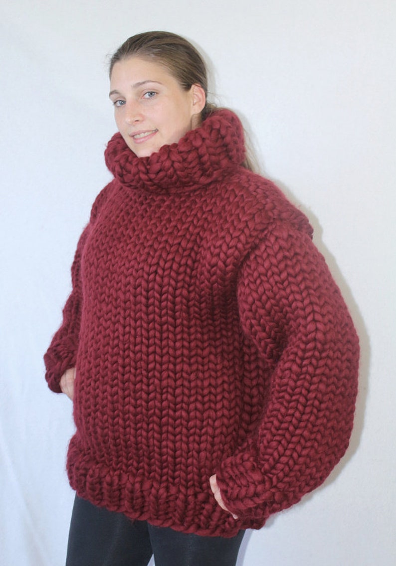 4 6 kg Turtleneck sweater super chunky 100% merino sheep 4 6 kg Turtleneck sweater super chunky 100% merino sheep