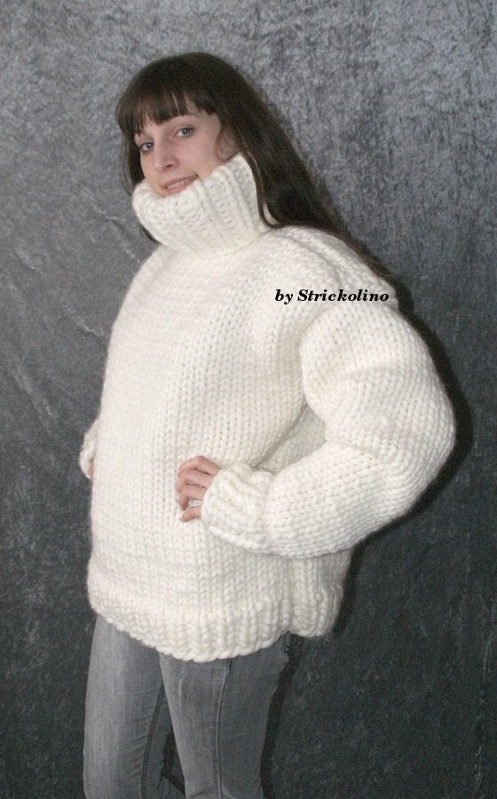 3 Kg Turtleneck Sweater Thick Knit Jumper 100% Merino Sheep - Etsy