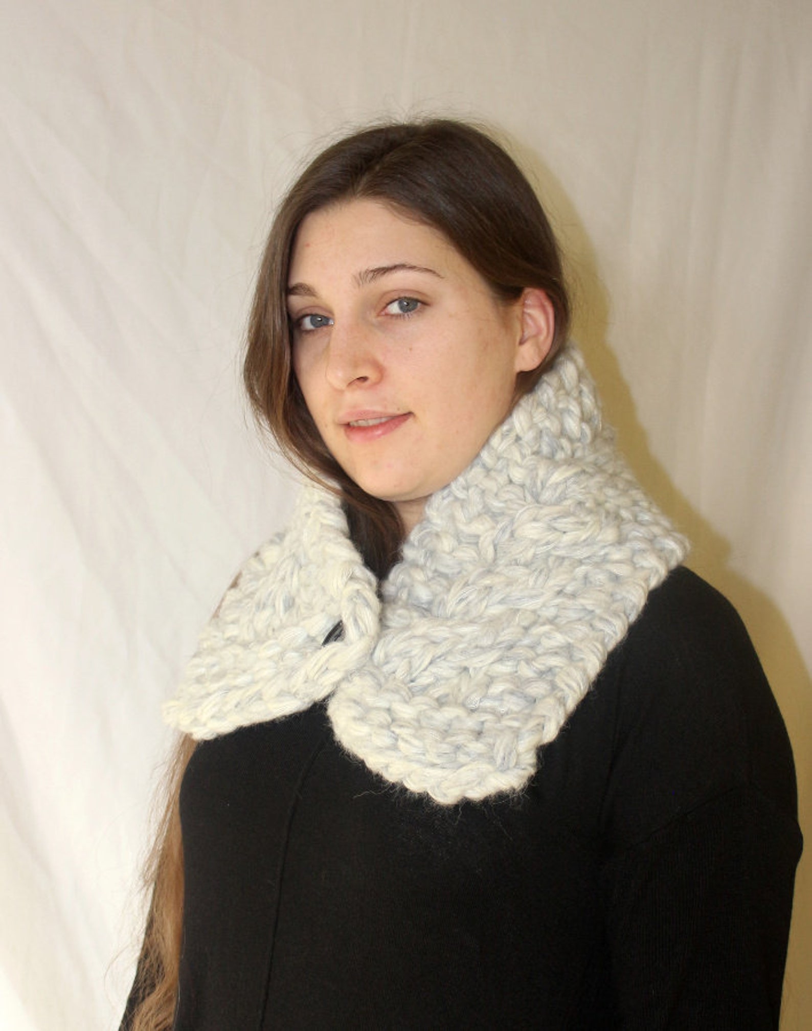 Wool Collar Neck warmthAlpaka Mohair Wool Mix knitted ruff | Etsy