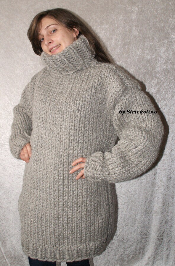 3 Kg Turtleneck Sweater Itchy Scratchy Thick Knit Chunky Mens - Etsy