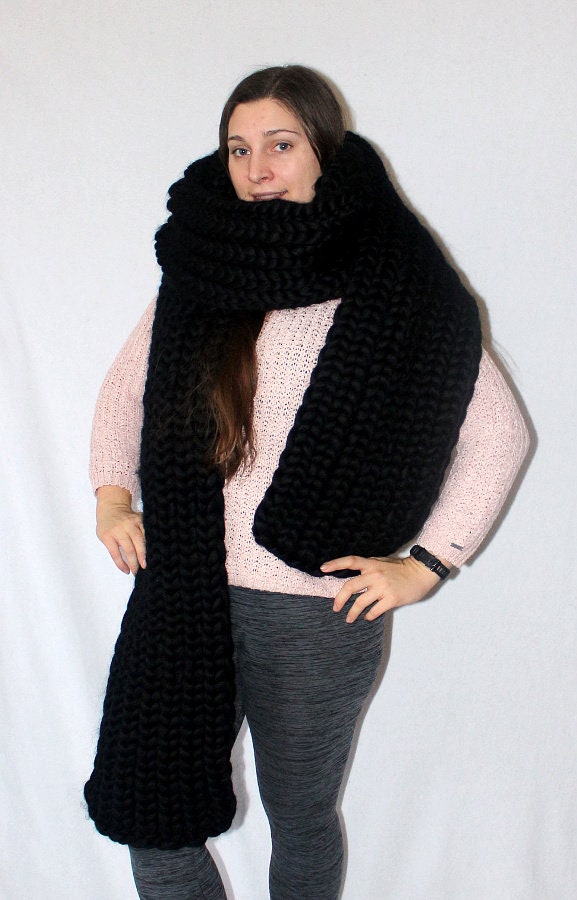 Knitted Wool Muffler - Etsy