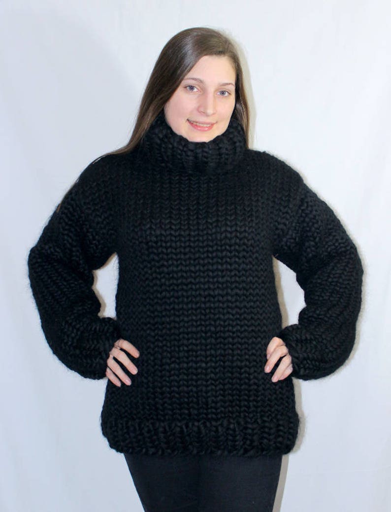 3 Kg Turtleneck Sweater Thick Knit Jumper 100% Merino Sheep - Etsy