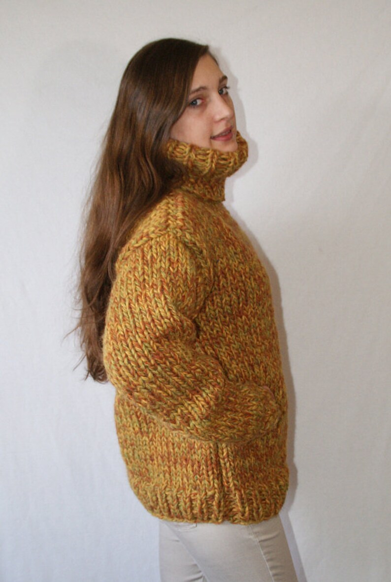 25 kg Turtleneck Sweater iclandic Lopi wool chunky thick knit | Etsy