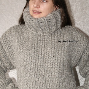3 Kg Turtleneck Sweater Itchy Scratchy Thick Knit Chunky Mens - Etsy