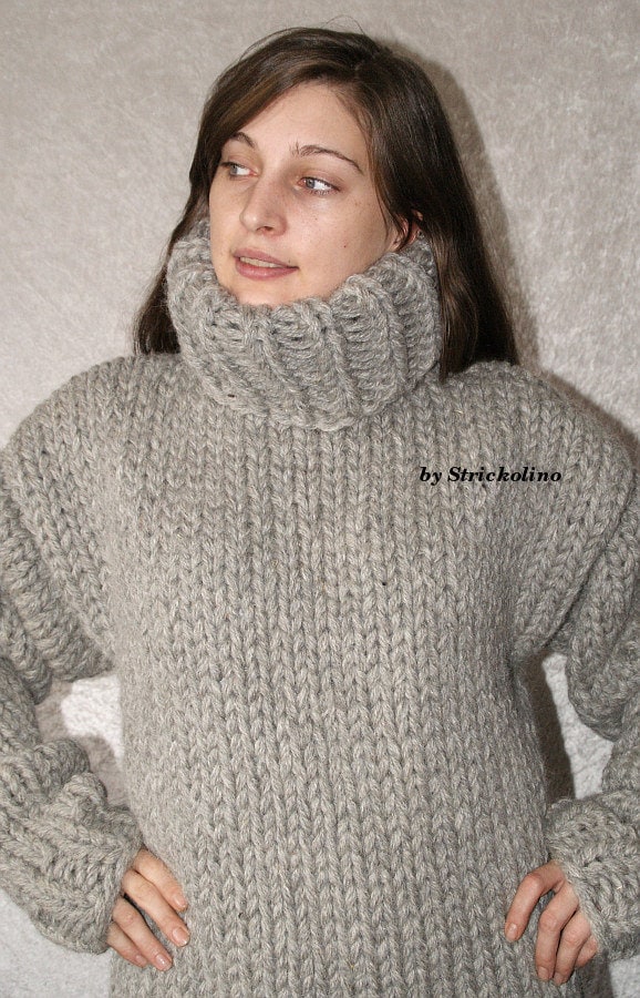 3 Kg Turtleneck Sweater Itchy Scratchy Thick Knit Chunky Mens - Etsy