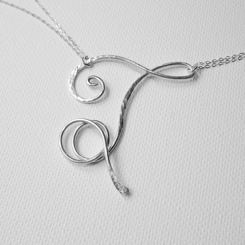 Personalized Necklace Letter T Necklace Initial T Necklace Etsy