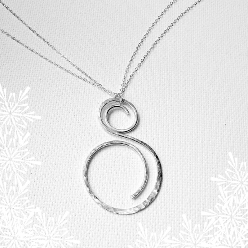 Personalized Necklace Letter S Necklace Letter Necklace Silver Etsy