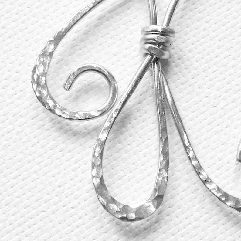 Hammered Letter Jewelry Letter K Necklace Large Initial K Necklace Personalized Necklace Gift For Her Sterling Silver Initial Necklace