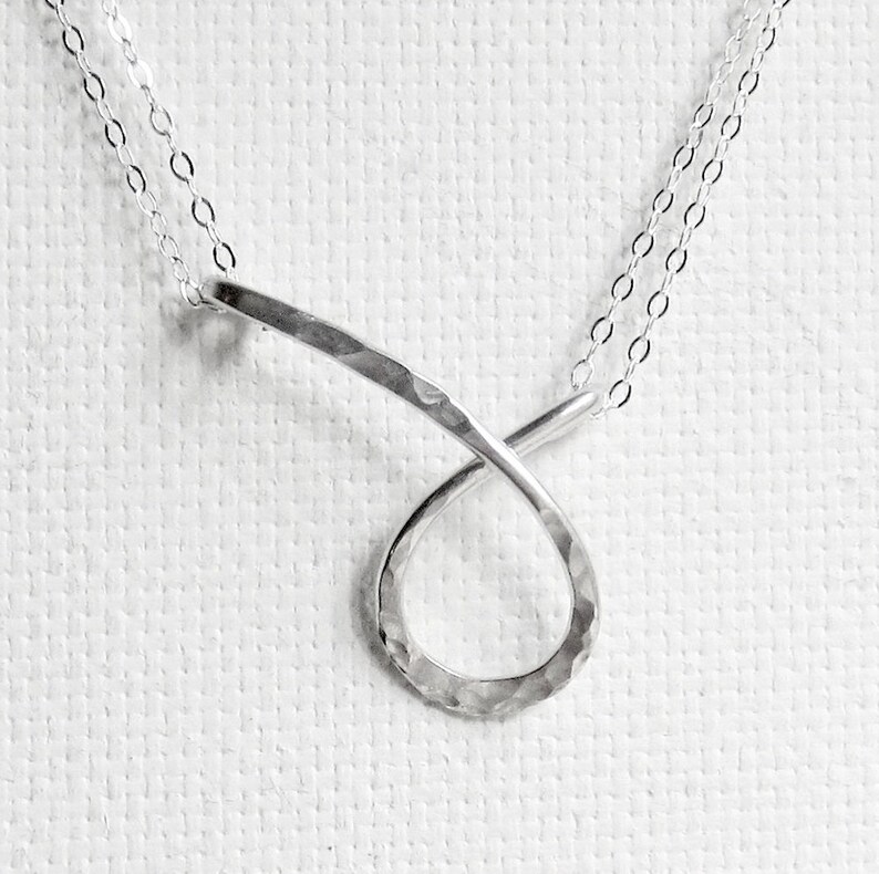 Minimalist Necklace Hammered Pendant Modern Minimalist Etsy