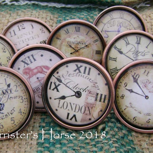 VINTAGE CLOCKS Silver 40mm Drawer Knobs Pulls Etsy