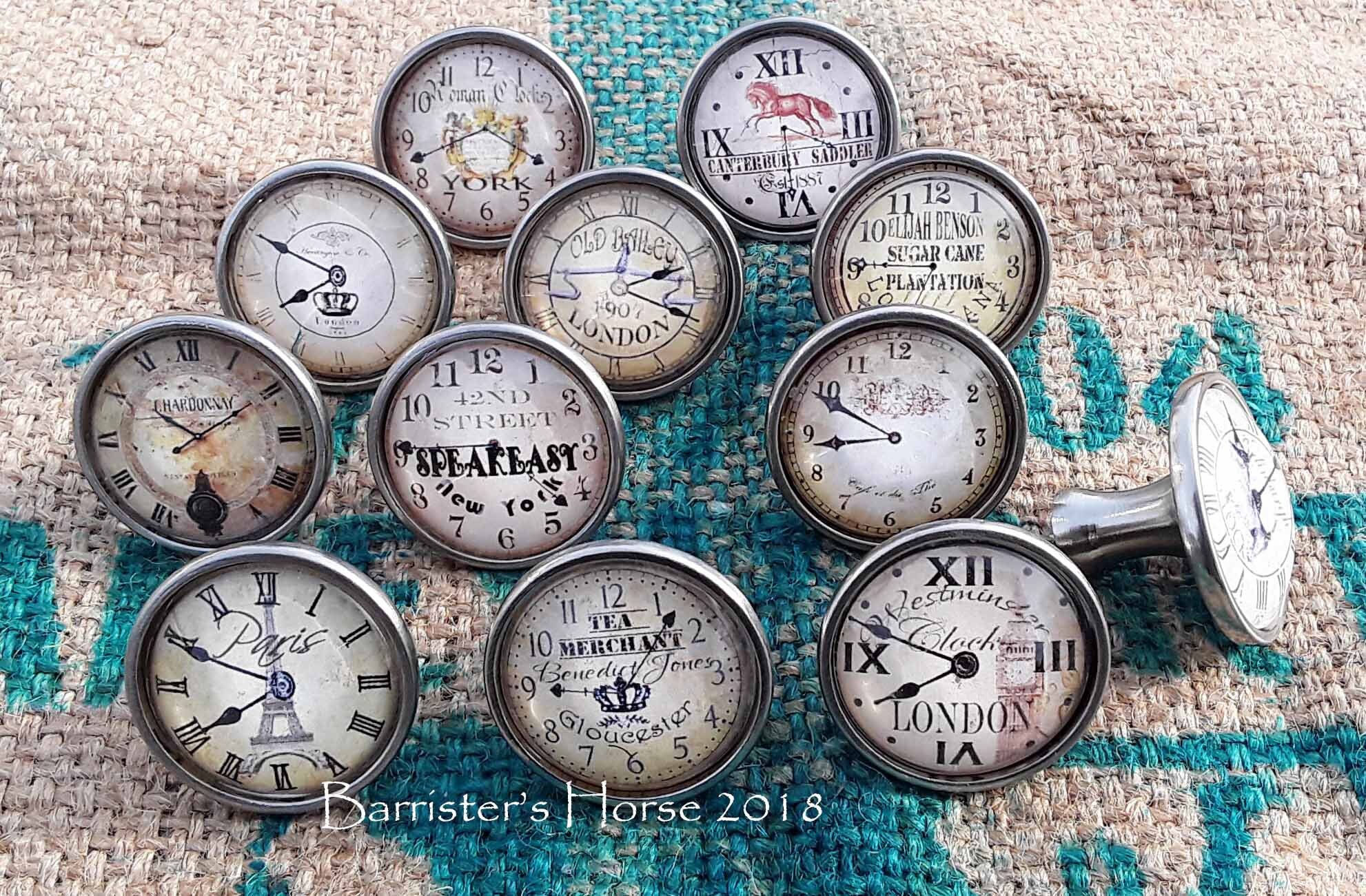 VINTAGE CLOCKS Silver 40mm Drawer Knobs Pulls Etsy