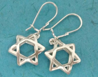 Orecchini in argento Stella di David
