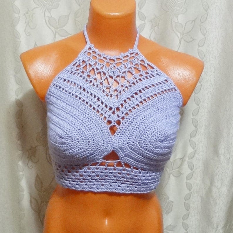 lilac halter top