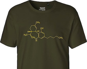 Bio Interlock Herren T-Shirt - CBD Strukturformel