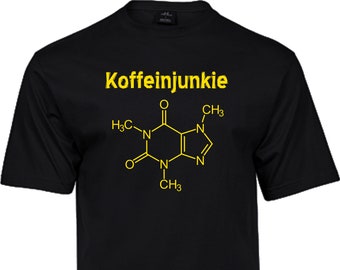 Hochwertiges Herren T-Shirt / schwarz - Koffeinjunkie Strukturformel