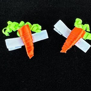 Handmade Carrot Hair clip Accessories Set of 2
