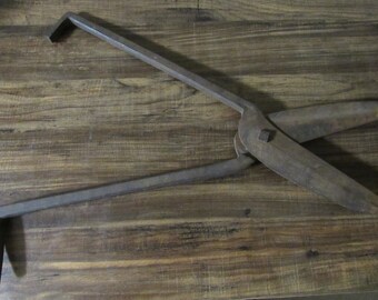 LARGE Antique Shears Scissors Industrial Textile Book Binding