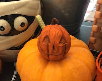 Halloween Pumpkin Jack O Lantern Miniature Sculpture Figurines