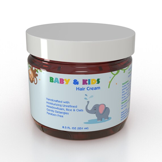 Natural Hair Cream Baby Kids Product Paraben Free Organic Etsy