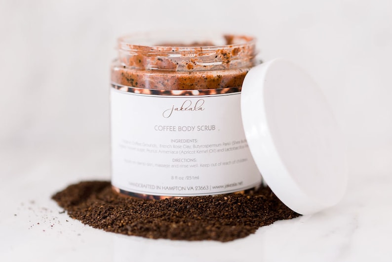 Coffee Body Scrub Vegan Exfoliating Cellulite Polish Rose Etsy