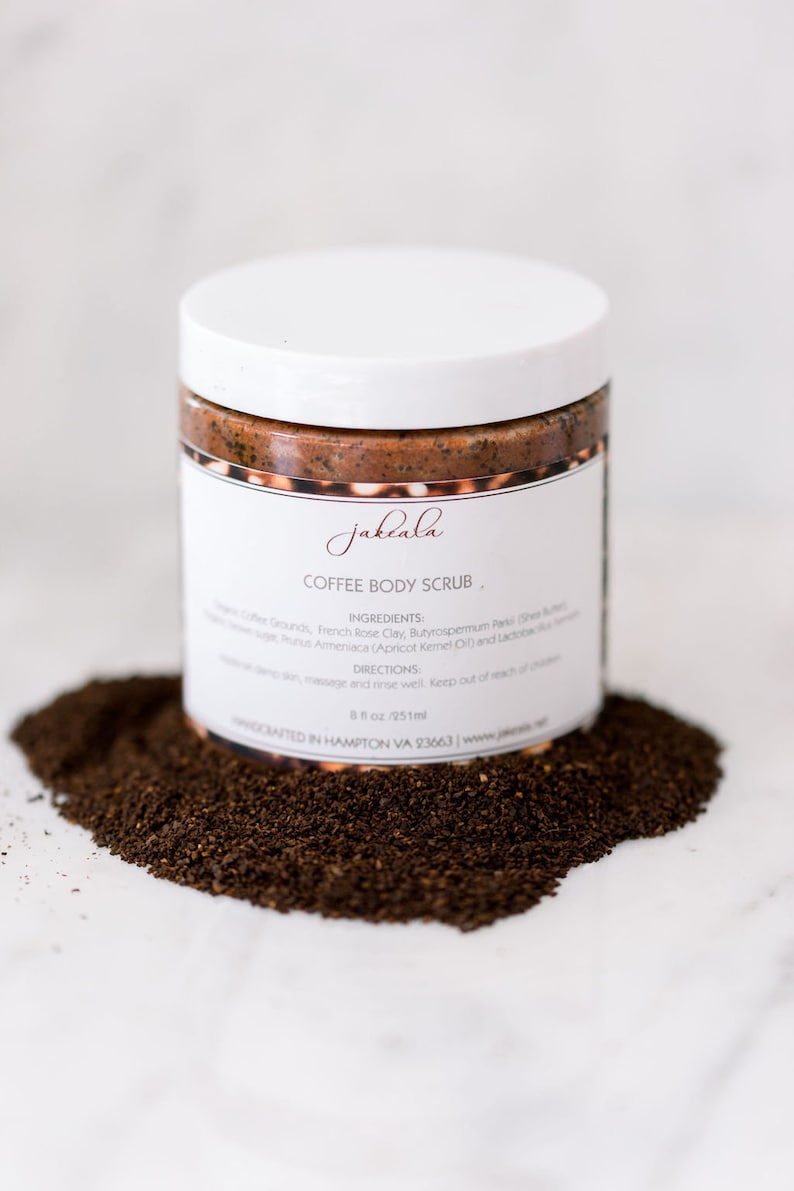 Coffee Body Scrub Vegan Exfoliating Cellulite Polish Rose Etsy