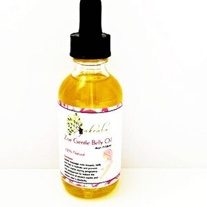 Gentle Pregnant Belly Oil - Pregnancy Body Gift For Her Maternity Prenatal Organic Vegan  Natural Product 4 oz