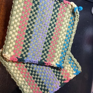 Vävda grytlappar, handgjorda, 100 % bomull