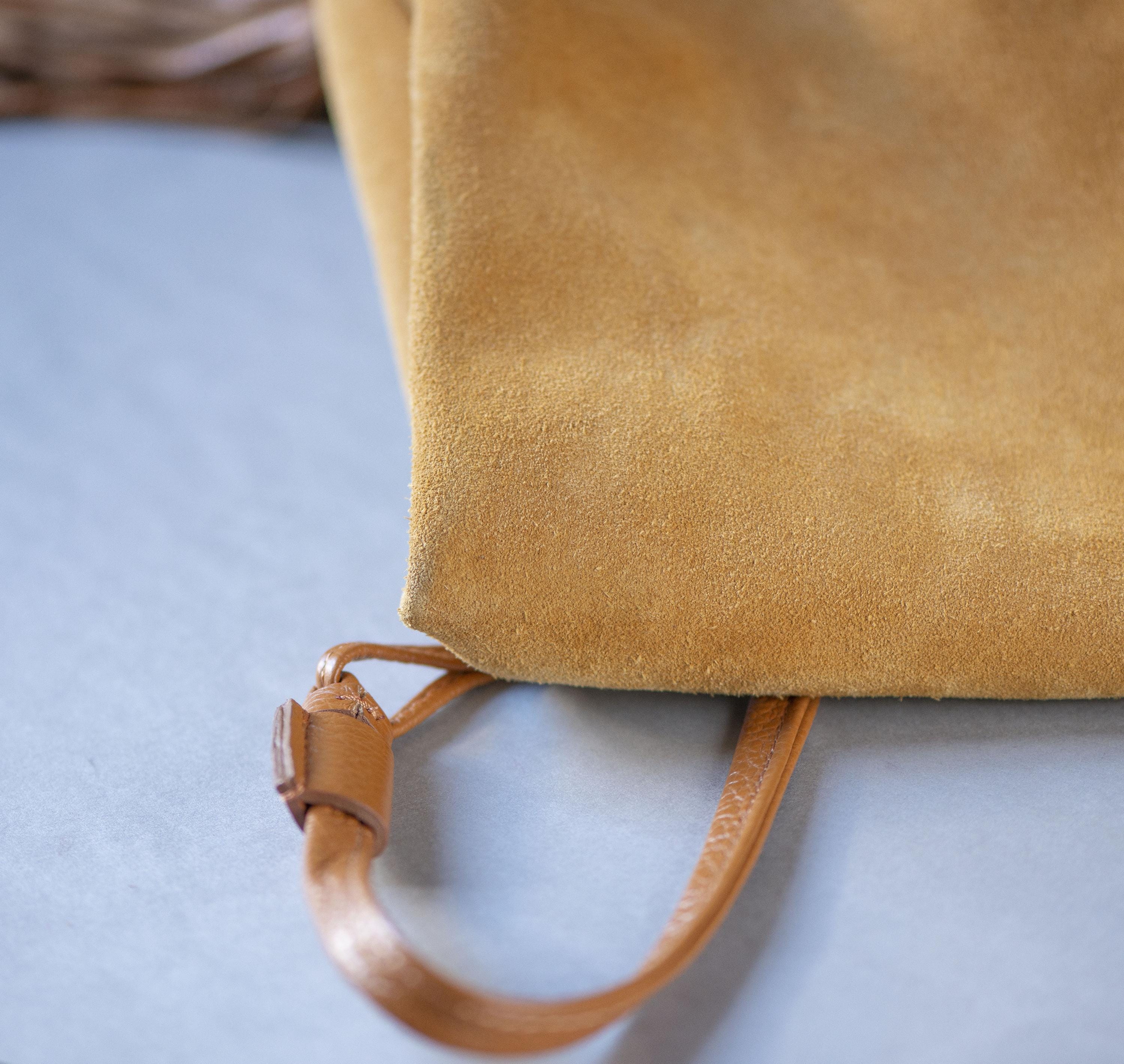 Cuoieria Fiorentina White & Tan Backpack Suede Backpack Cuoieria Fiorentina Women Light Brown Bag on  main image 3