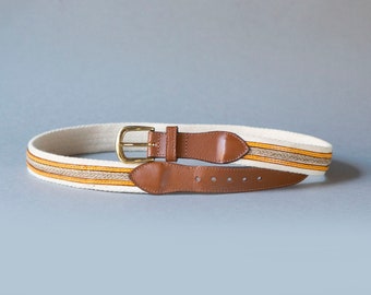 Vintage Woven Leather Belt: Handmade Boho Hippie Style (S/M  display picture 1