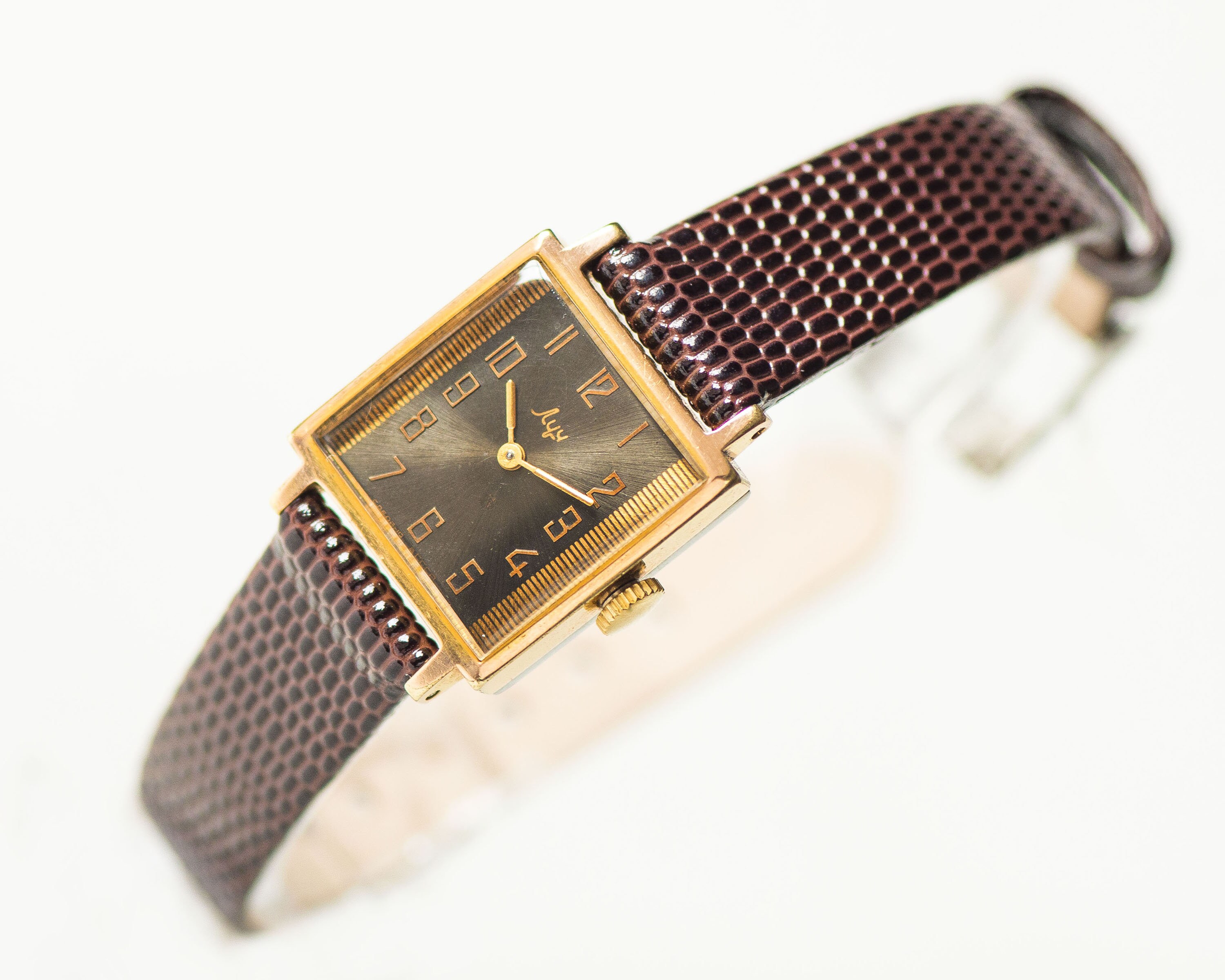 Women Watch Square RAY. Black Dial Women Watch Classic Timepiece
