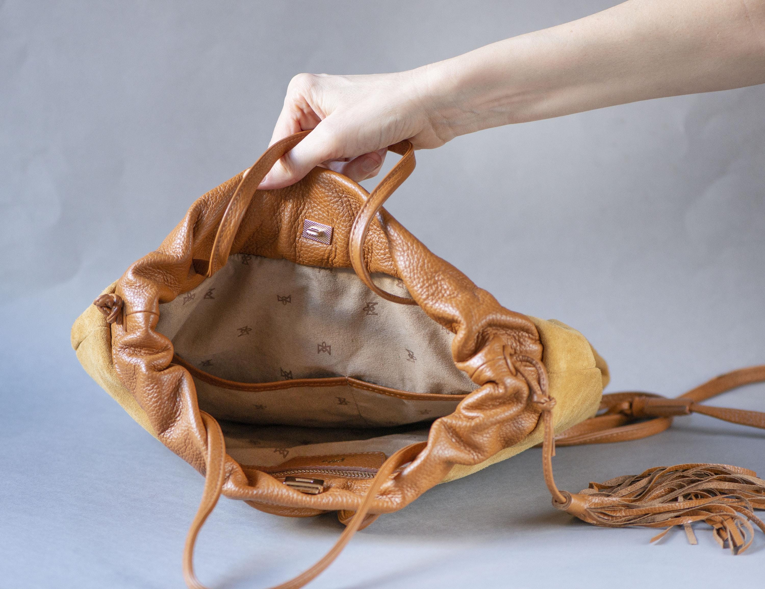 Suede Backpack Cuoieria Fiorentina Women Light Brown Bag on 