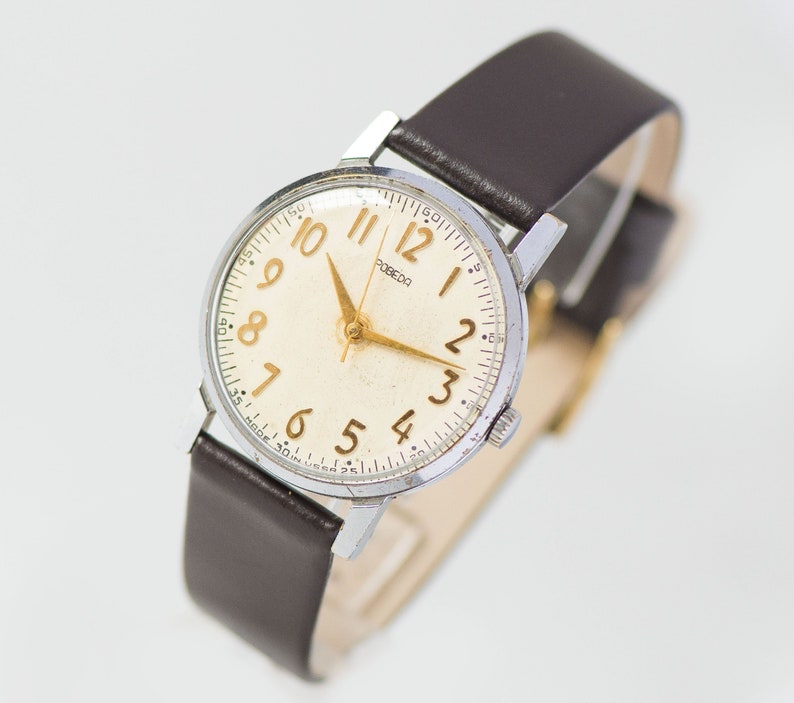 Dress watch POBEDA for men Soviet classic men wristwatch, 50s ge Dress watch POBEDA for men Soviet classic men wristwatch, 50s ge