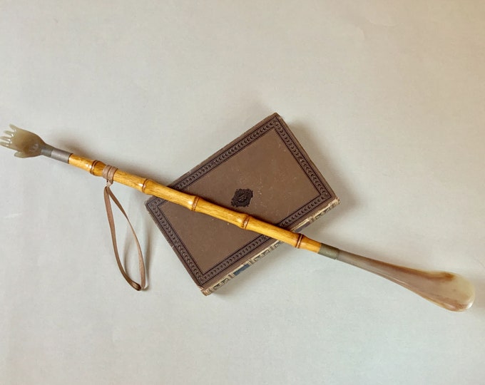 Vintage Shoe Horn Back Bamboo Scratcher Hand Shaped. Shoehorn Etsy