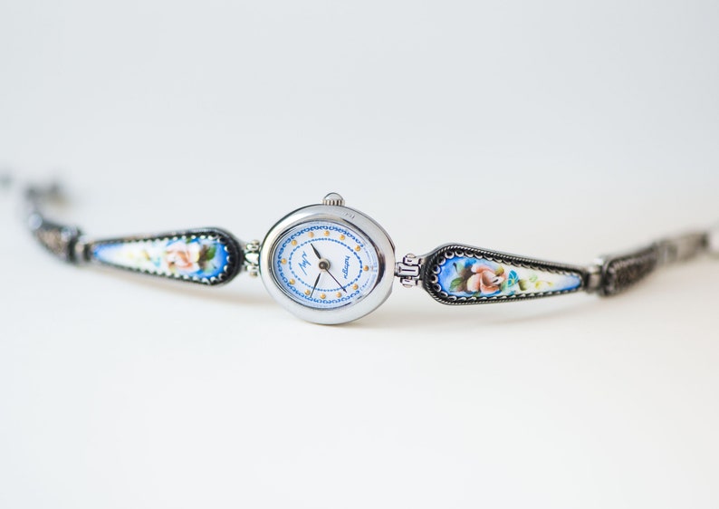 Cocktail D’étéQuartz En OvaleOmbre Femmes Pour Floral Les LuchBracelet De Visage Filigrane Montre uOXiTPkZ