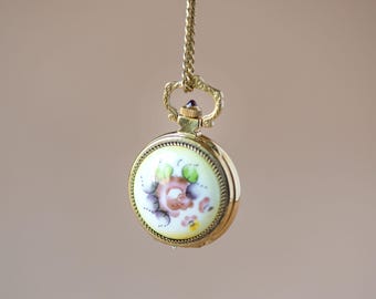 Vintage Swiss Fero Feldmann 17 Jewels Gold Floral Watch  display picture 2