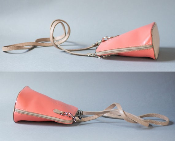 Light Pink Crossbody Bag Small Genuine Leather. V… - image 6