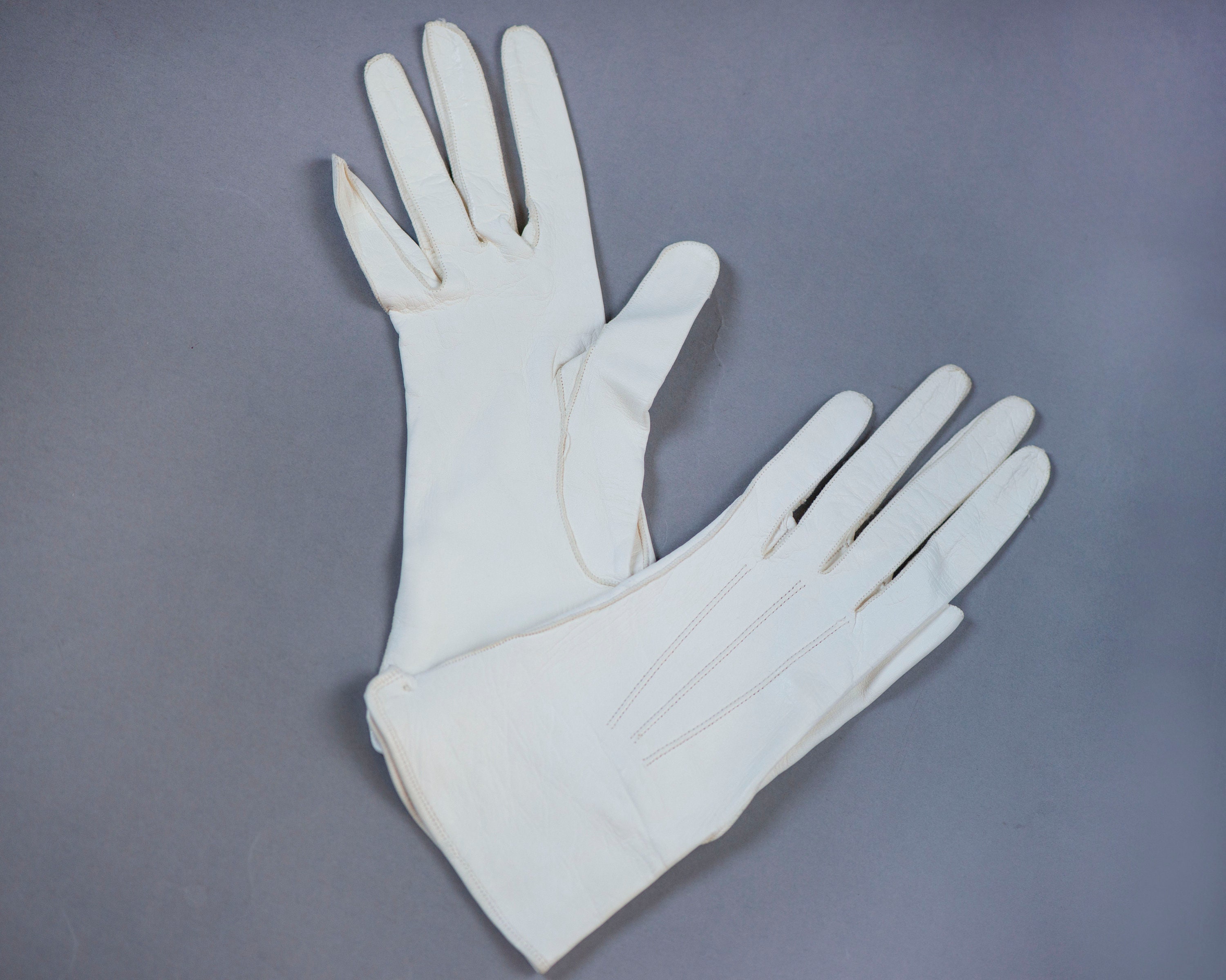 White leather cheap gloves womens