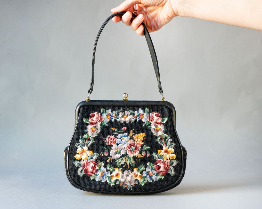 Sac Fourre-tout Boho Pour Femme - Brodé Floral Avec Perles, Style Vintage, Grande Taille