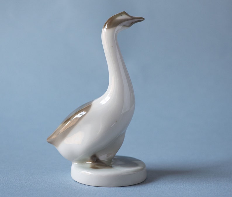 Vintage Goose Figurine Porcelain Goose Bird Home Décor Etsy