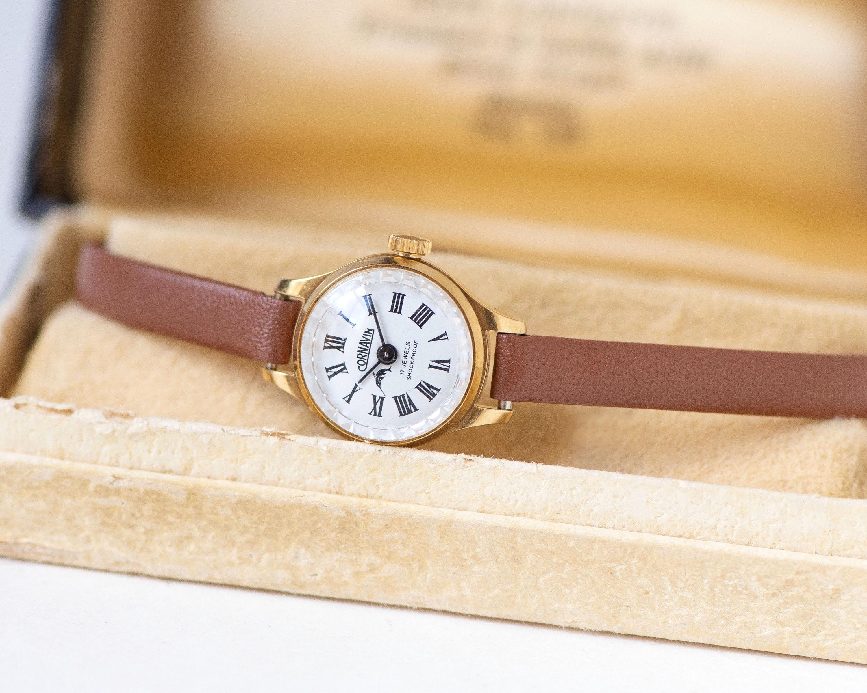 Gold Plated Cocktail Watch CORNAVIN for Lady Vintage. Rare Lady