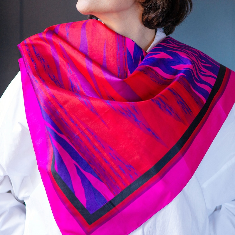 Siamese Sky Handwoven Silk Scarf main image 0