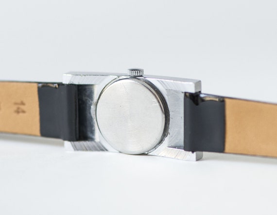 Rectangular women watch silver shade CHAIKA vinta… - image 5