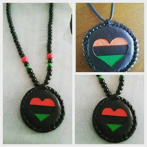African medallion Pan African heart