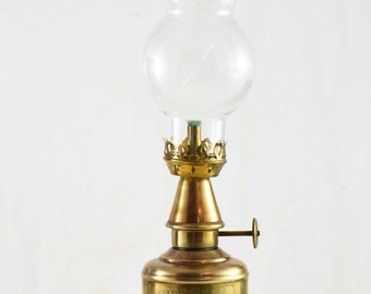 Vintage Franse antieke duivenolielamp