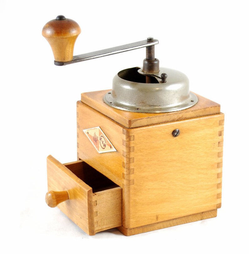 Vintage German wooden coffee grinder Kym