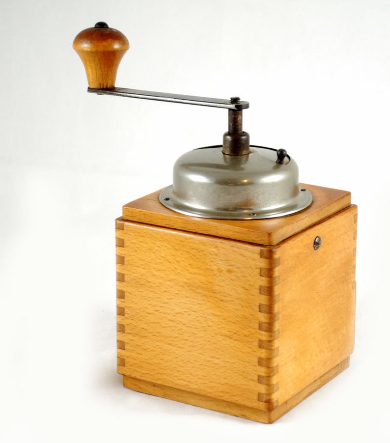 Vintage German wooden coffee grinder Kym
