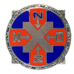 Vintage Dutch Ford car rally emblem logo